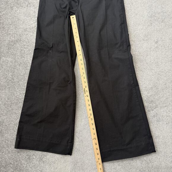 Maeve Anthropologie Pants Womens 10 Black Wide Leg Tie Waist Stretch Cotton NWT - Picture 10 of 13